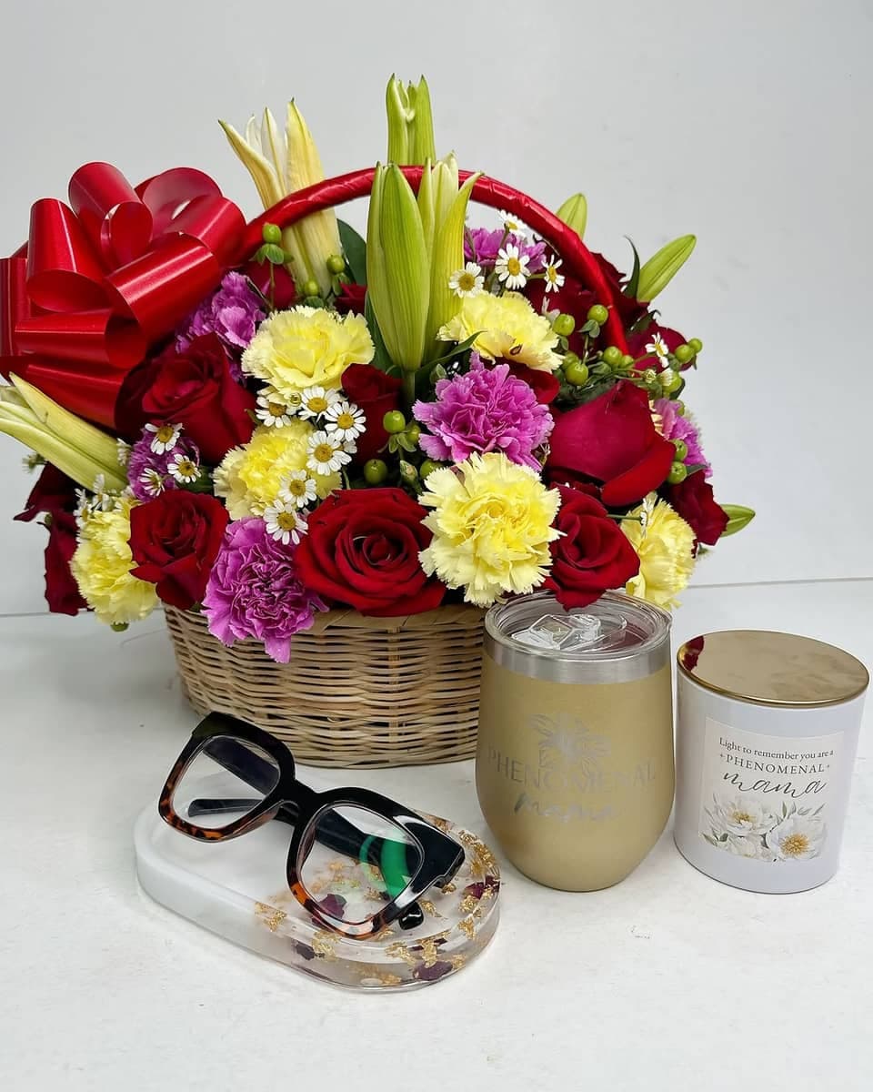 Golden Bloom Luxury Gift Basket - Premium flower delivery Nairobi CBD, Westlands, Karen | Whispers Floral Gifts