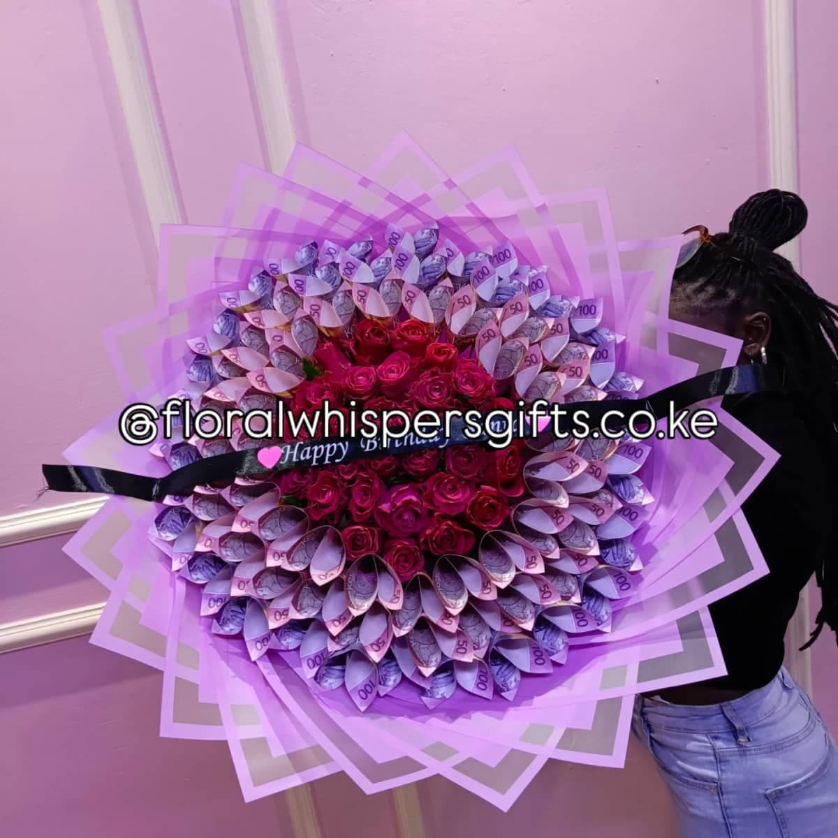 Luxury Money bouquet with 29 Roses - Premium flower delivery Nairobi CBD, Westlands, Karen | Whispers Floral Gifts