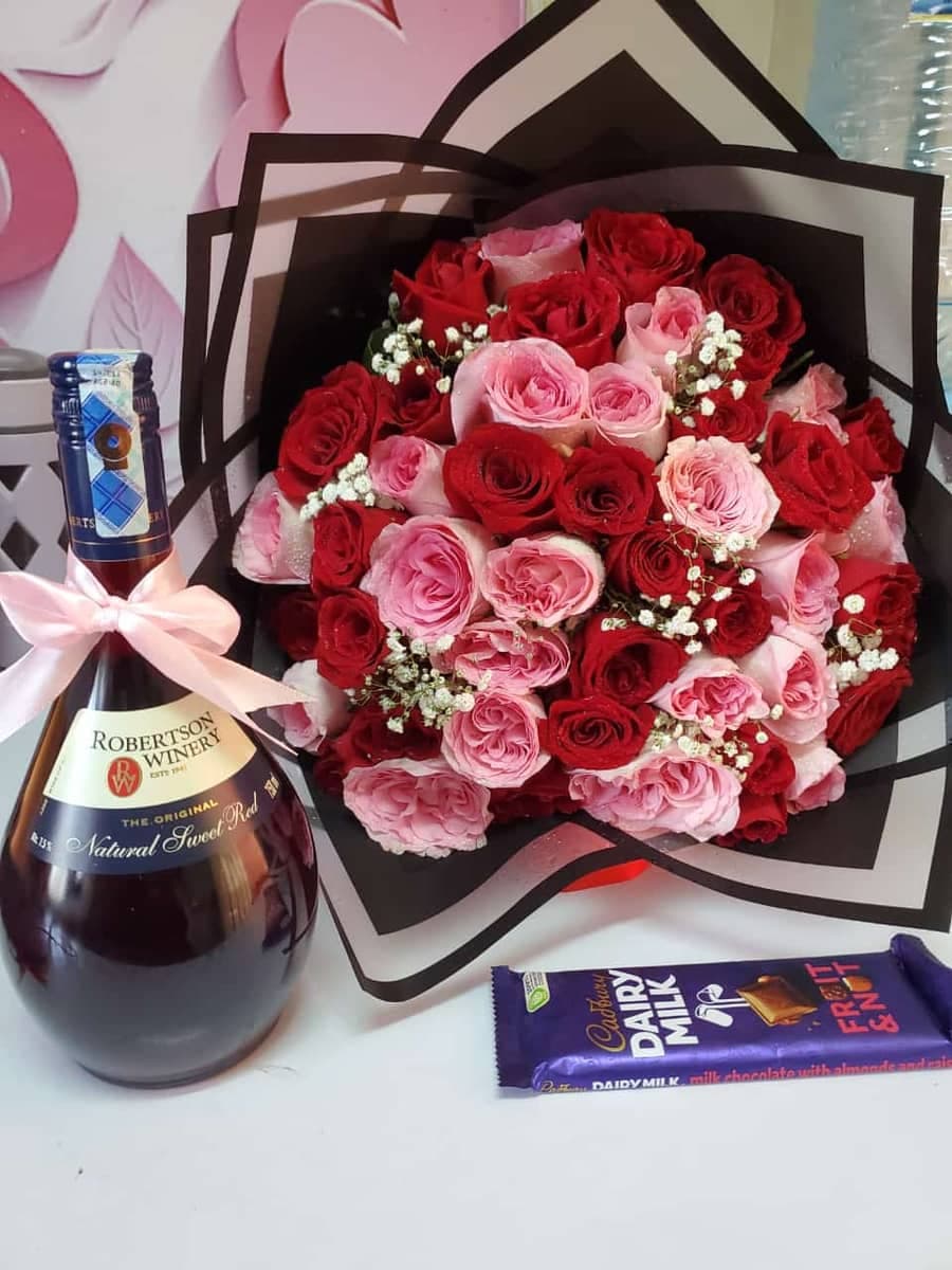 Blush Temptation flower bouquet - Premium flower delivery Nairobi CBD, Westlands, Karen | Whispers Floral Gifts