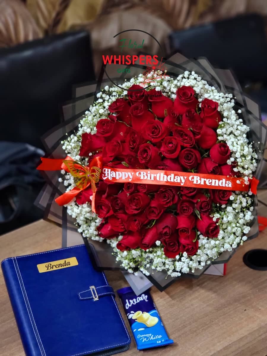 Brenda’s Luxury Birthday Surprise Gift Set - Premium flower delivery Nairobi CBD, Westlands, Karen | Whispers Floral Gifts