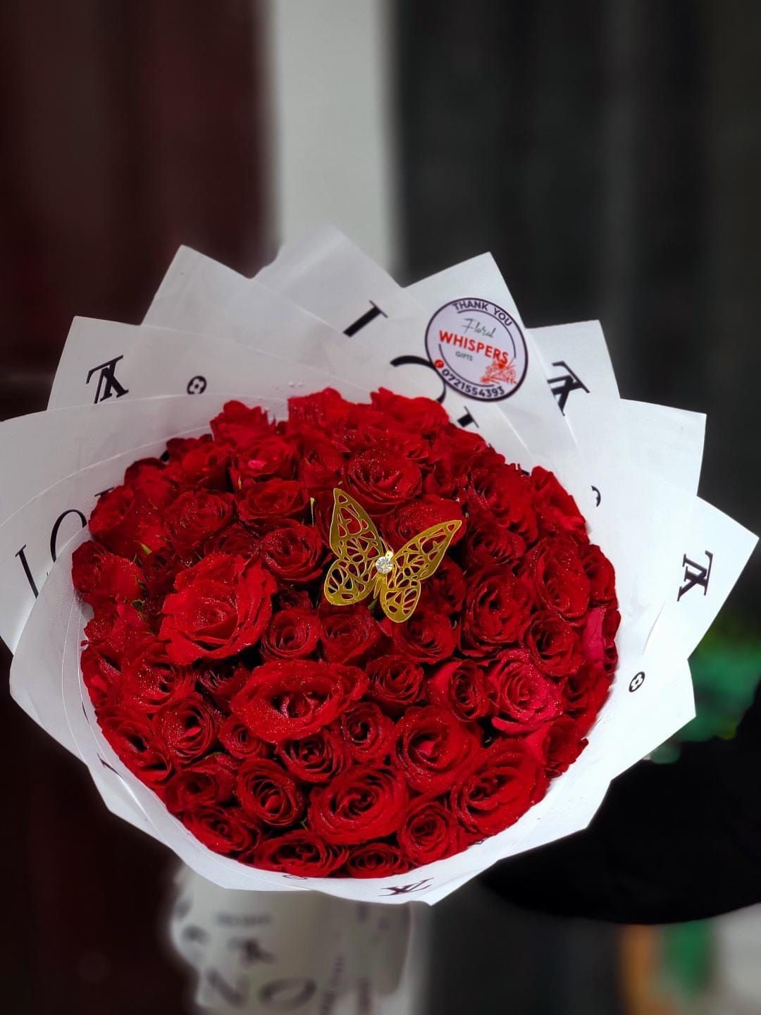 Pure Bliss Red Roses — flowers delivered in Nairobi by Floral Whispers Gifts