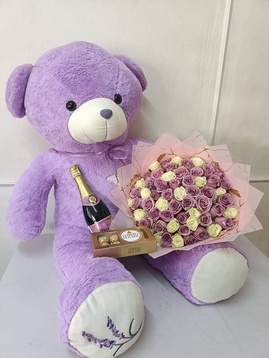 The Royal Purple Surprise Luxury Gift Combo — gift hamper delivered in Nairobi by Floral Whispers Gifts